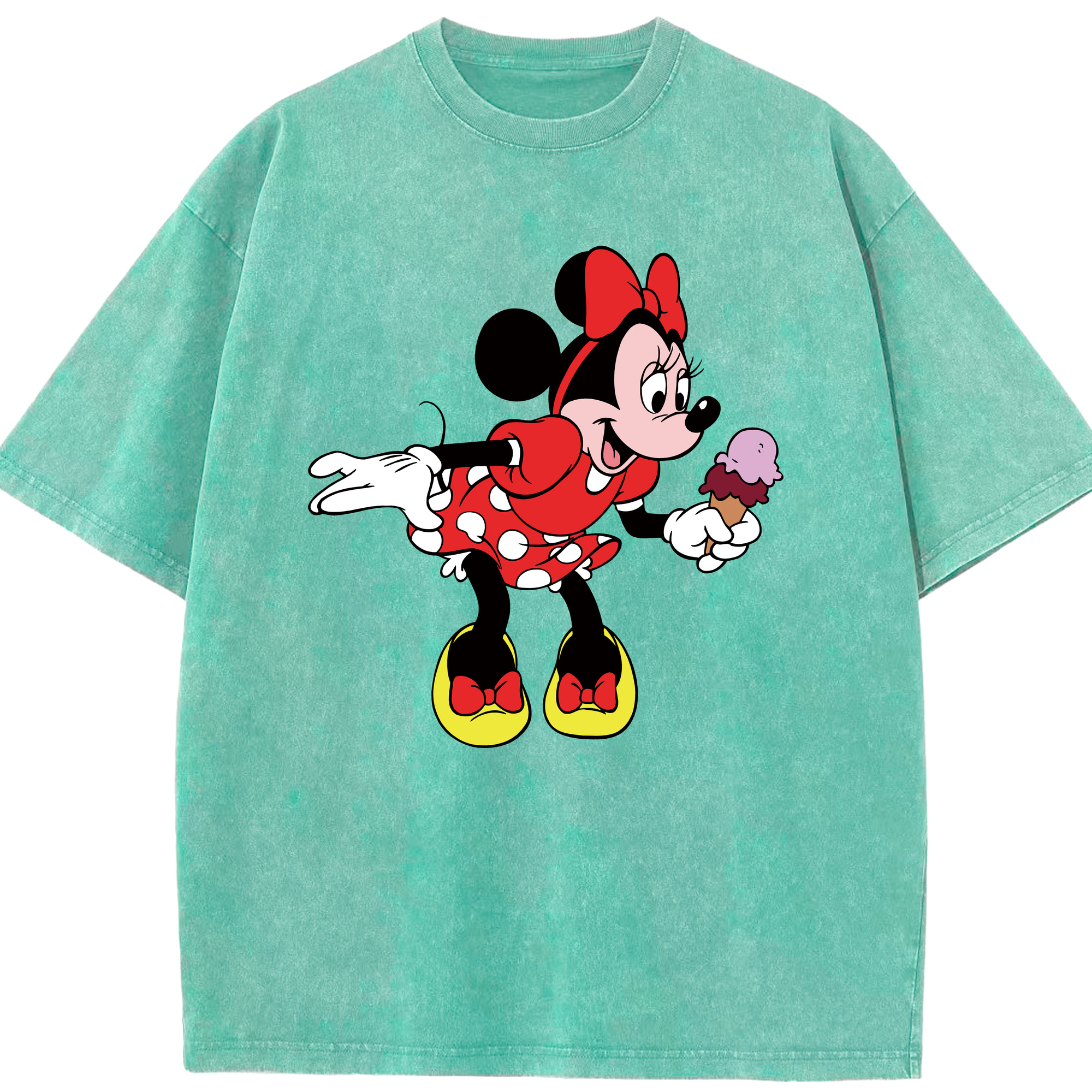 （画像用） ミッキーマウス Mickey Mouse 綿100% ヴィンテージ風 半袖Tシャツ（フロントプリント）